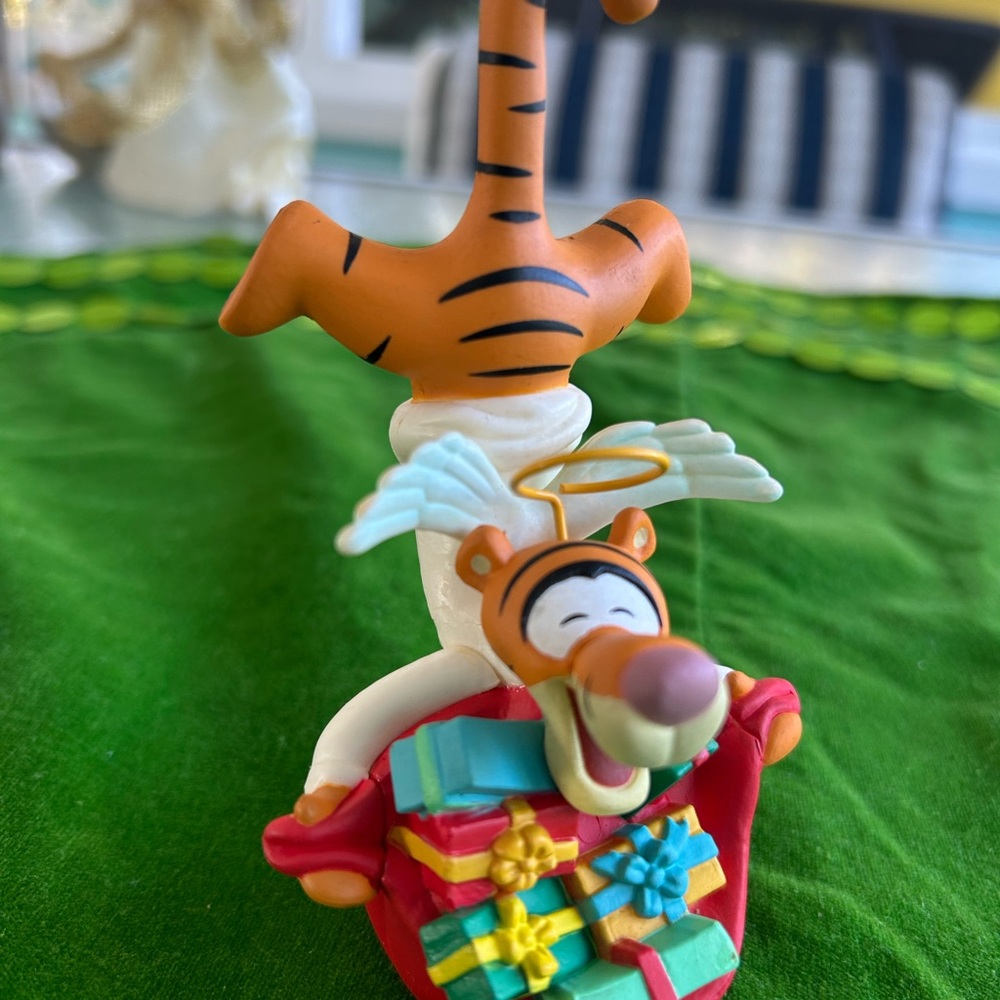 DISNEY DCA GROLIER Tiger Angel Bag of Presents Holiday Ornament IN BOX